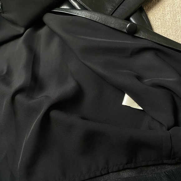 Nanushka Women Black Faux Vegan Leather Long Trench Coat Jacket Sz S - Picture 10 of 13